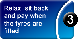 Sit back and relax and have your tyre fitted at home or work